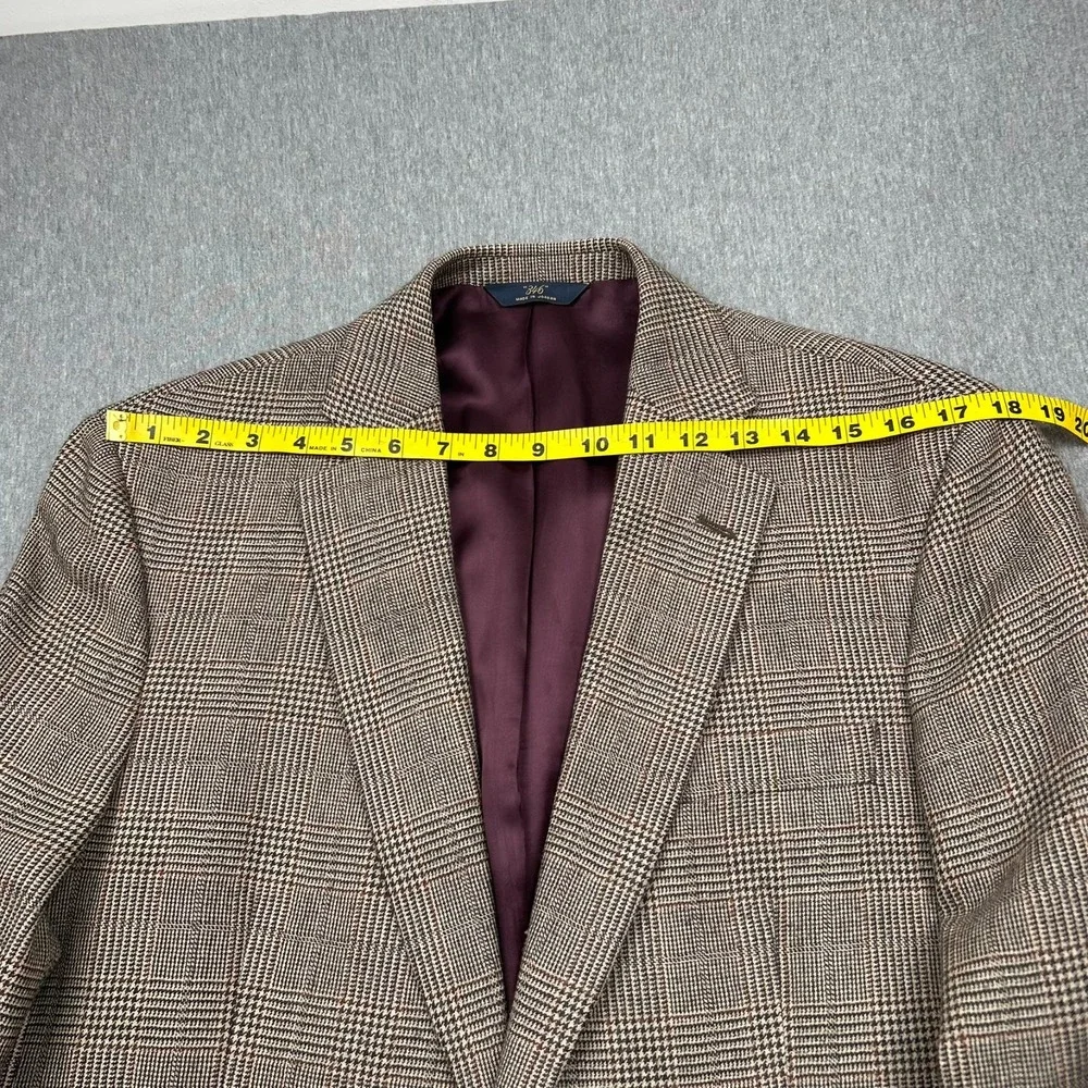 Brooks Brothers 346 Madison Fit Wool Blazer Mens 41R Glen Check Sport Coat